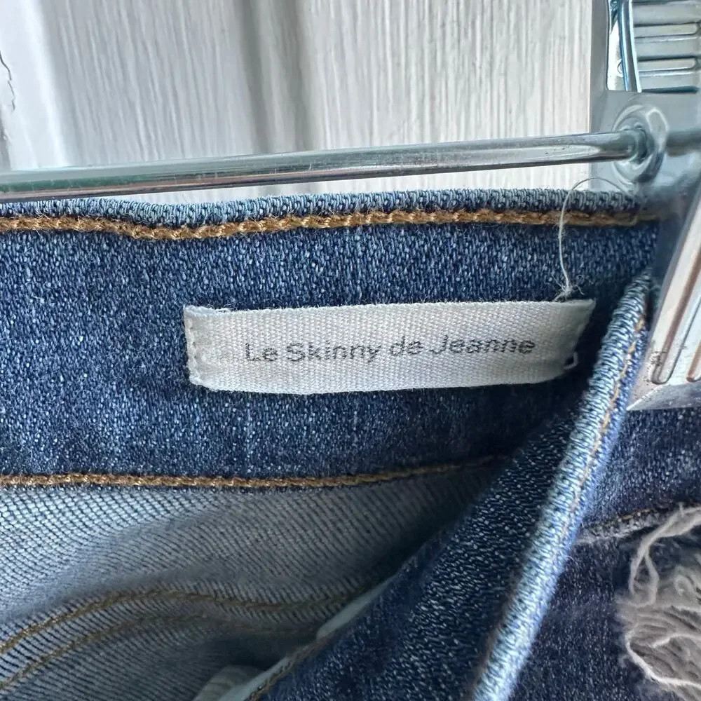 FRAME Le Skinny de Jeanne Distressed Skinny Jeans Women’s Size 27 Victoria Park